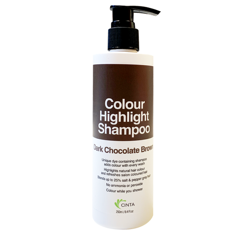 CINTA Colour Highlight Shampoo (250ml) -  Dark Chocolate Brown