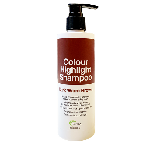 CINTA Colour Highlight Shampoo (250ml) - Dark Warm Brown